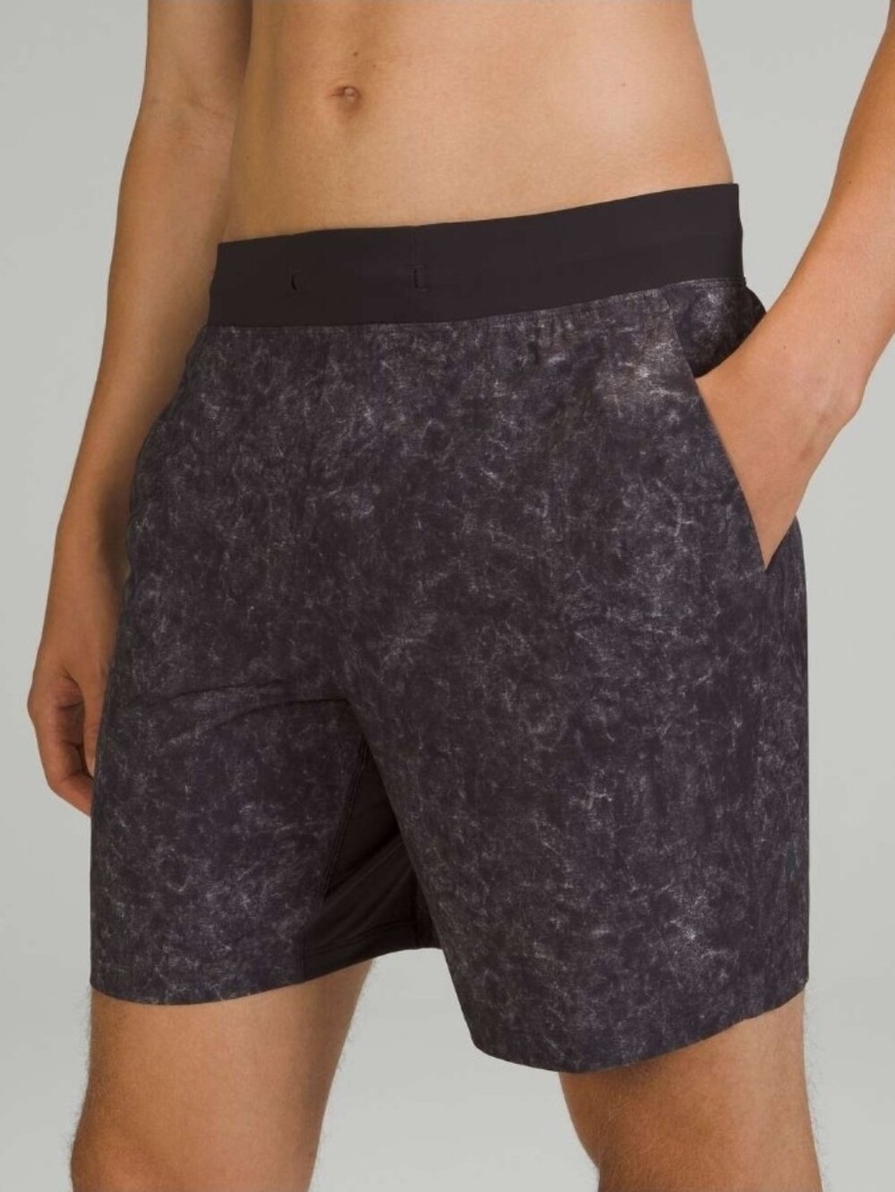 Lululemon T.H.E. Linerless Short 7" Blue Pattern SIZE SMALL Mens